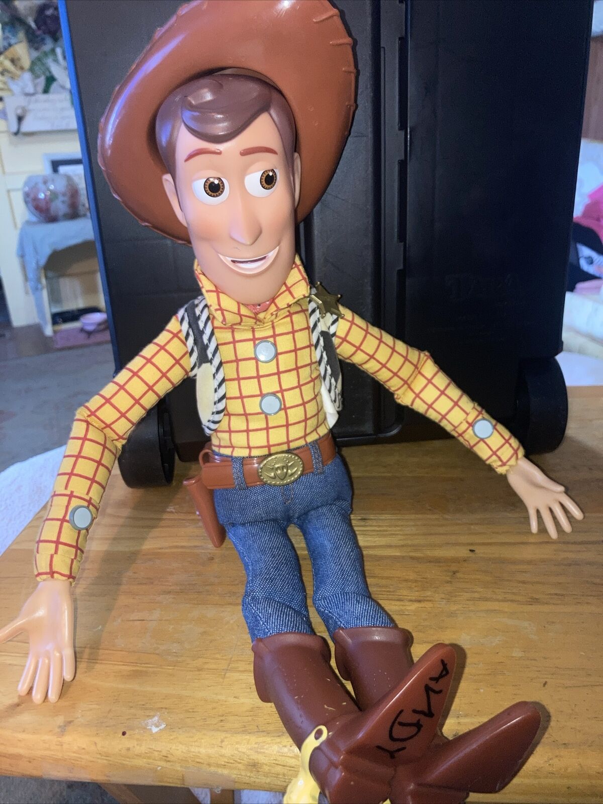 Vtg Disney Pixar Thinkway Toy Story Woody Pull String Doll 15” Works Read