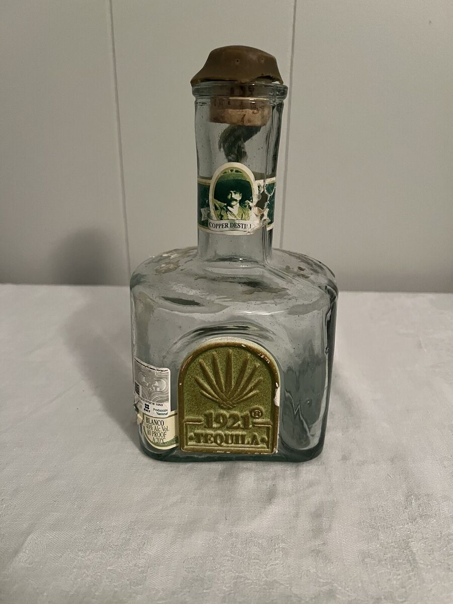 1921 Tequila Blanco 100% De Agave Liquor EMPTY Bottle 750 ml 1921 Tequila Blanco 100% De Agave Liquor EMPTY Bottle 750 ml