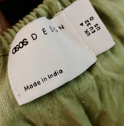 Women’s ASOS Green Dress Size 8 Small High Waist Short Brand New Tags Babydoll - Picture 21 of 22