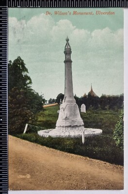 Vintage Ansichtskarte Ulverston Dr.Wilson's Denkmal