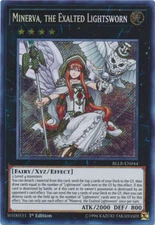 * MINERVA, THE EXALTED LIGHTSWORN * 1ST EDITION SECRET RARE BLLR-EN044 YUGIOH!