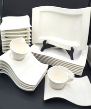 VILLEROY BOCH NEW WAVE WHITE PORCELAIN PLATES, BOWLS OR CUPS YOUR CHOICE NEW