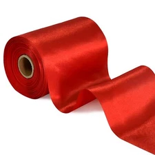 4 Inch x 22 Yards Wide Satin Ribbon for Cutting Ceremony Grand Opening Gift Wrap