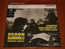 TCHAIKOVSKY PIANO CONCERT 1 BARBIROLLI OGDON 1962 HI-Q RECORDS 180g VINYL LP New