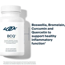 Pineapple protease, curcumin, and quercetin vegetarian capsules