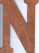 Make Market Alphabet Soup Wooden Letter N Finished Brown New With Tag Free Ship 