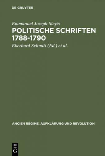 Thumbnail - Politische Schriften 1788-1790 Mit Glossar Und Kritischer