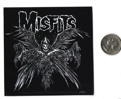 THE MISFITS - REAPER WITH WINGS   PEEL AND STICK STICKER  4 ''x 4 ''