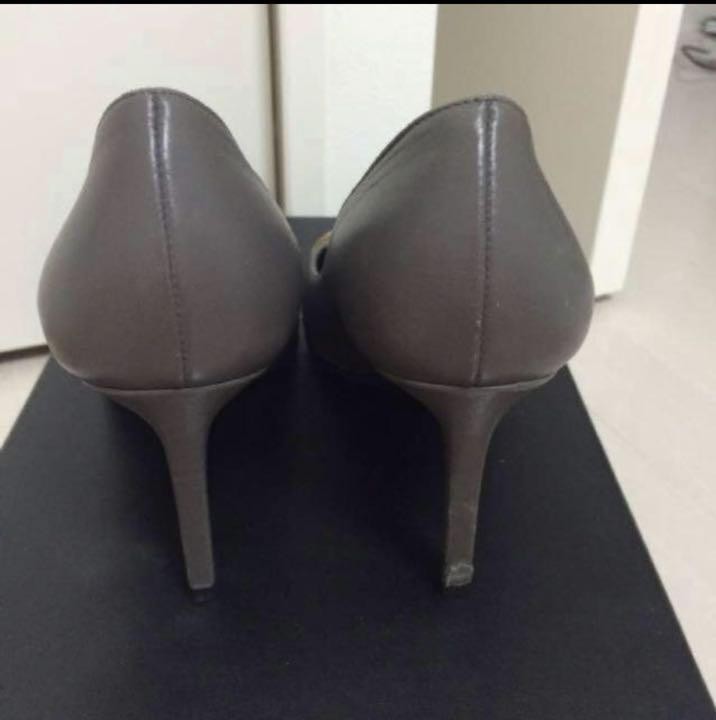 Autentiche decolte Yves Saint Laurent tacco a punta grigio nero taglia 36 donna