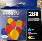 New Epson 288 Standard-Capacity Ink Cyan Magenta Yellow