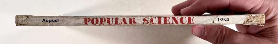 1954 Aug POPULAR SCIENCE Uranium mining SUPERHIGHWAYS Biggest Ship Ever Built &c — 第 3/4 张图片