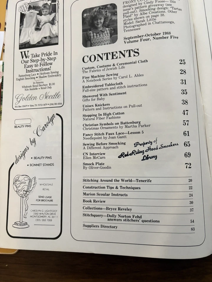 VTG Creative Needle Magazines Sept/Oct 1988. Uncut patterns - Image 2 of 4