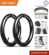 16" Kids Bike Inner Tube Replacement - 2 Pack Heavy Duty for Maximum Security