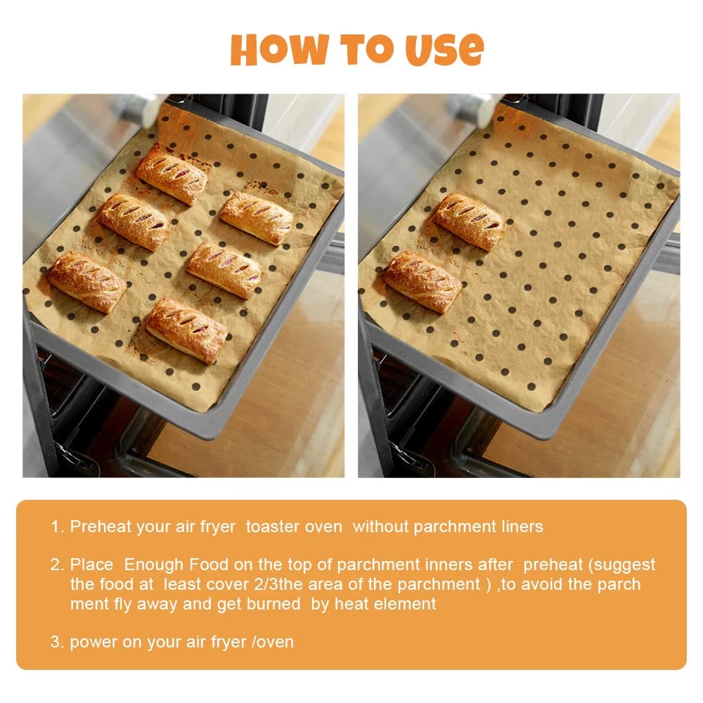 150pcs 9x11 Inch Air Fryer Disposable Parchment Paper Liners for Easy Cooking