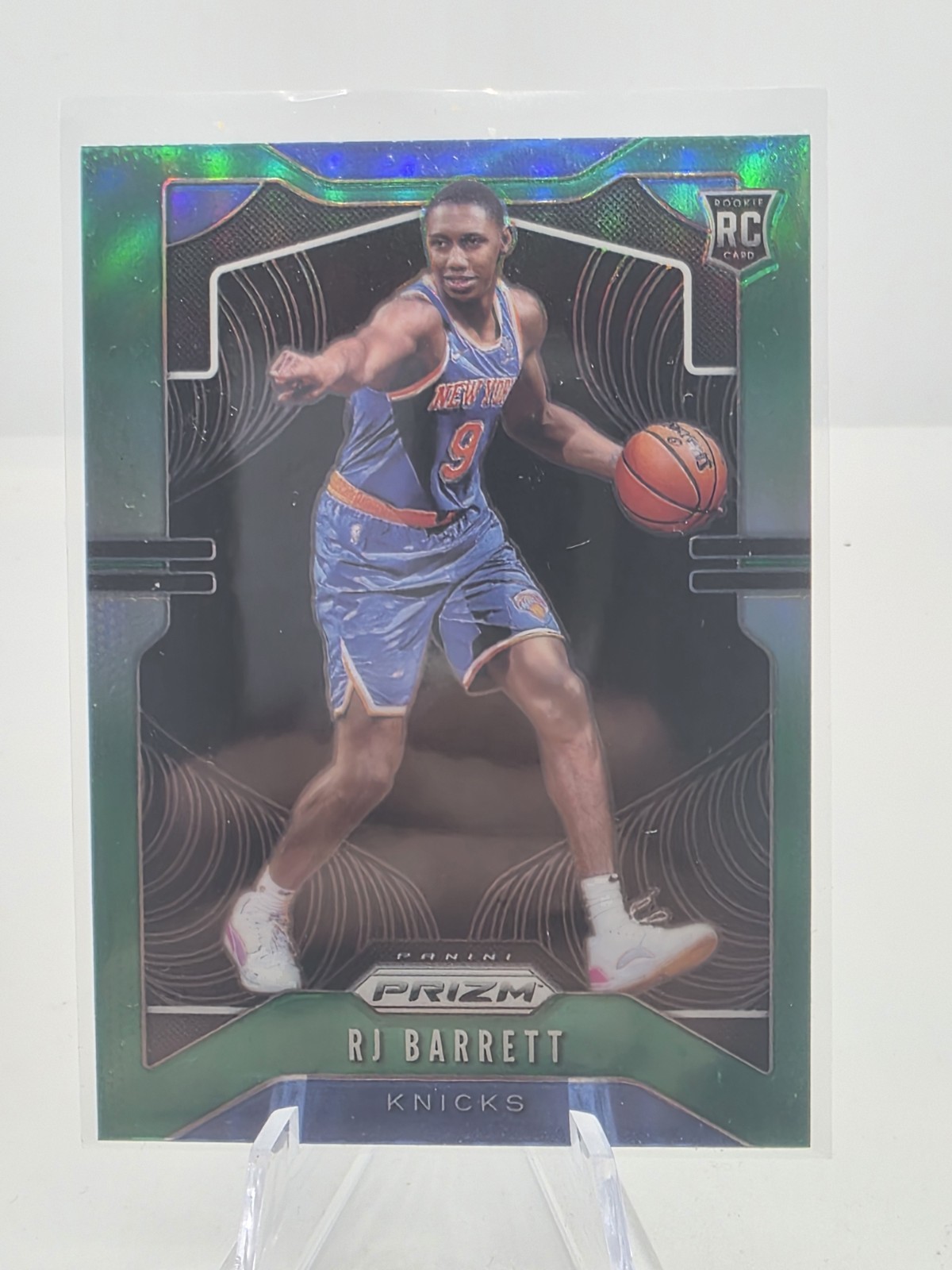 2019-20 Panini Prizm RJ Barrett Green Prizm Rookie Parallel #250 New York Knicks