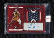 2021 Obsidian Rookie Jersey Electric Etch Red Flood Isaiah Jackson #234 Auto 4g8