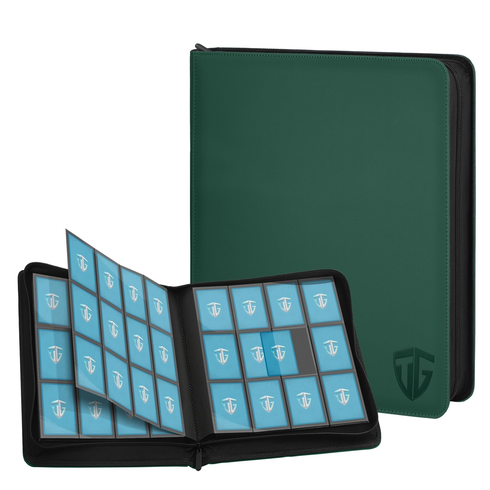 720-Card Zipper Binder with 12 Side-Loading Secure Pockets for Trading Cards