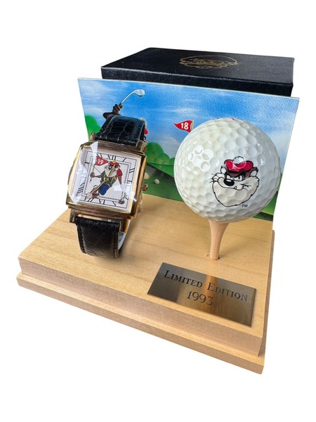 FOSSIL VTG Vintage Nuevo 1993 Edición Limitada Taz Golf Reloj RARO NUEVO NOS !! 2
