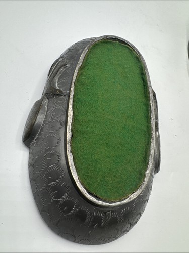 Contenitore portagioie anatra metallo inciso vintage ottone intarsiato 4,5 libbre decorativo - Foto 7 di 11