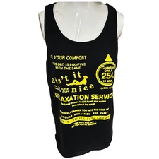 Mal Blum Magic Fingers Vibrating Bed Graphic Tank Top Size Medium