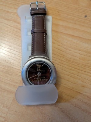 Rare Starbucks Double Shot Watch with Moving Air Bubble NIB (LL2)