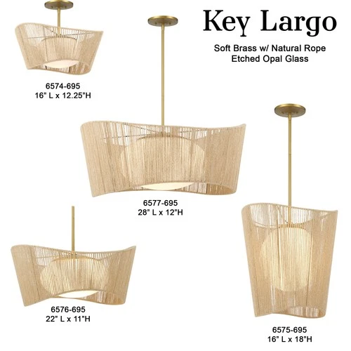 Minka Lavery 6575 Key Largo 1 Light 16"W Pendant - Brass - Picture 7 of 11