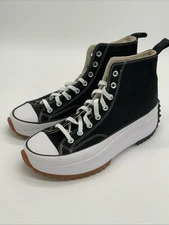 Converse Run Star High Black/White Men Size 10.5 166800C