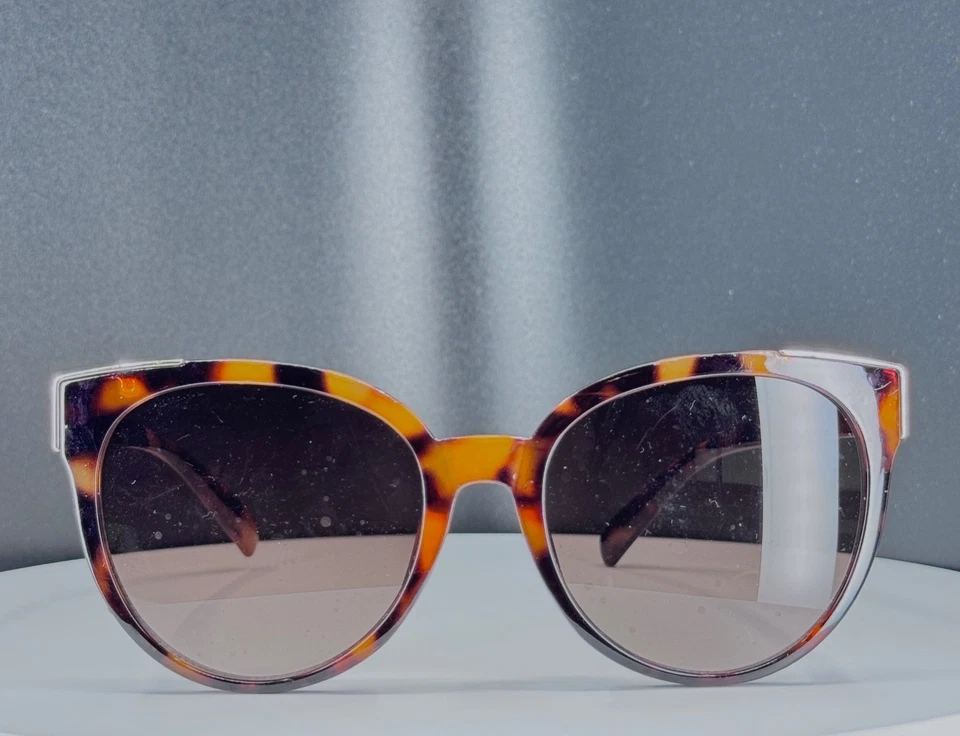 VTG OSCAR DE LA RENTA 1334 215 Womens Tortoise Round Sunglasses FRAMES ONLY - Image 2 of 4