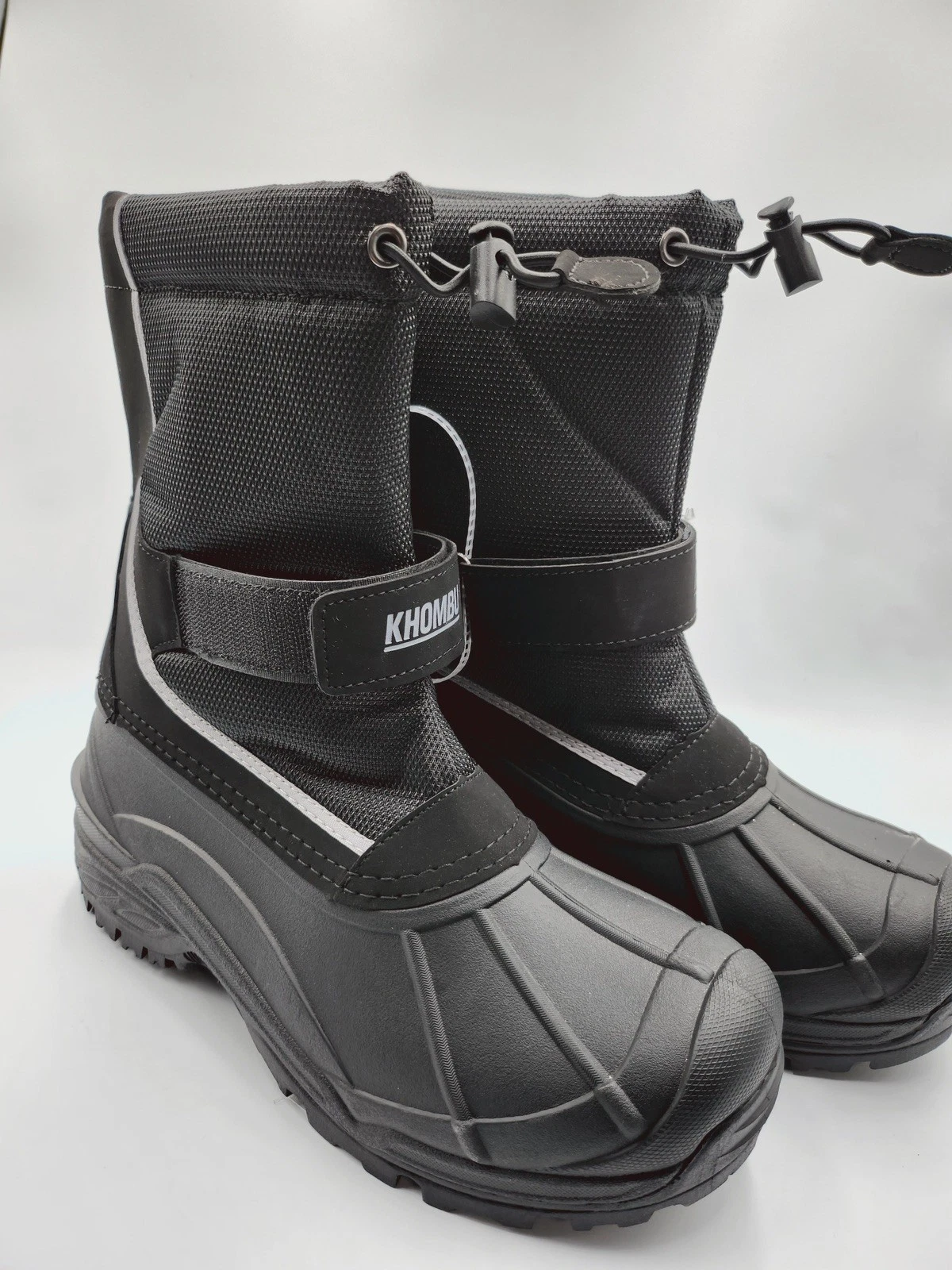 size 7 Khombu Men's Black Winter Boots Waterproof New