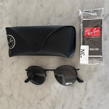 Ray-Ban Sunglasses RB3447 Round Metal Black Frame Dark Gray Lens 50mm Unisex