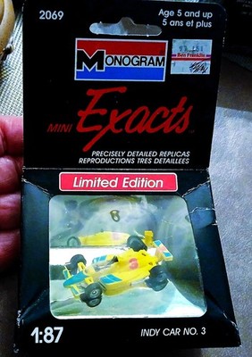 Monogram 1990 MINI Exacts  1:87 Limited Edition 2069 Indy Car #3 pkg has creases