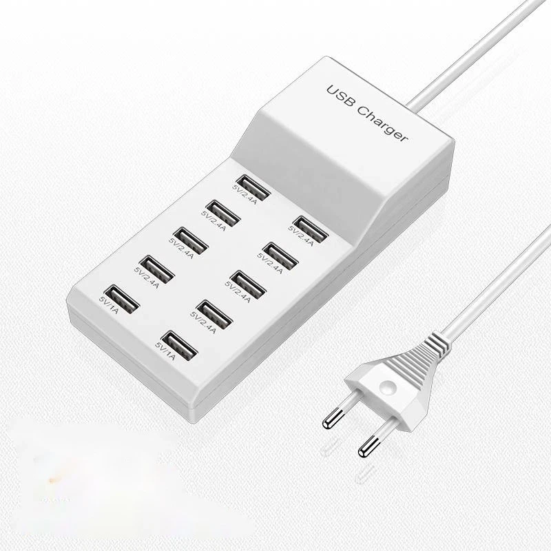 10 Fach USB Schnellladestation Hub Mehrfach Multi USB Port Ladegerät Adapter ,DE - Bild 2 von 4