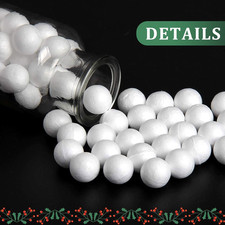 100 Pieces Foam Craft Balls 20 Mm 0.75 Inch White Polystyrene Foam Ball for ...