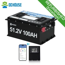 48V 100Ah LiFePO4 Golf Cart Battery Metal Case Bluetooth Monitor Club Car