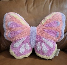 Cynthia Rowley Butterfly Decorative Pillow Girls Playroom Room Pink Pastel