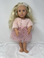 Our Generation 18” Dressed Girl Doll By Battat Blonde Hair Blue Eyes