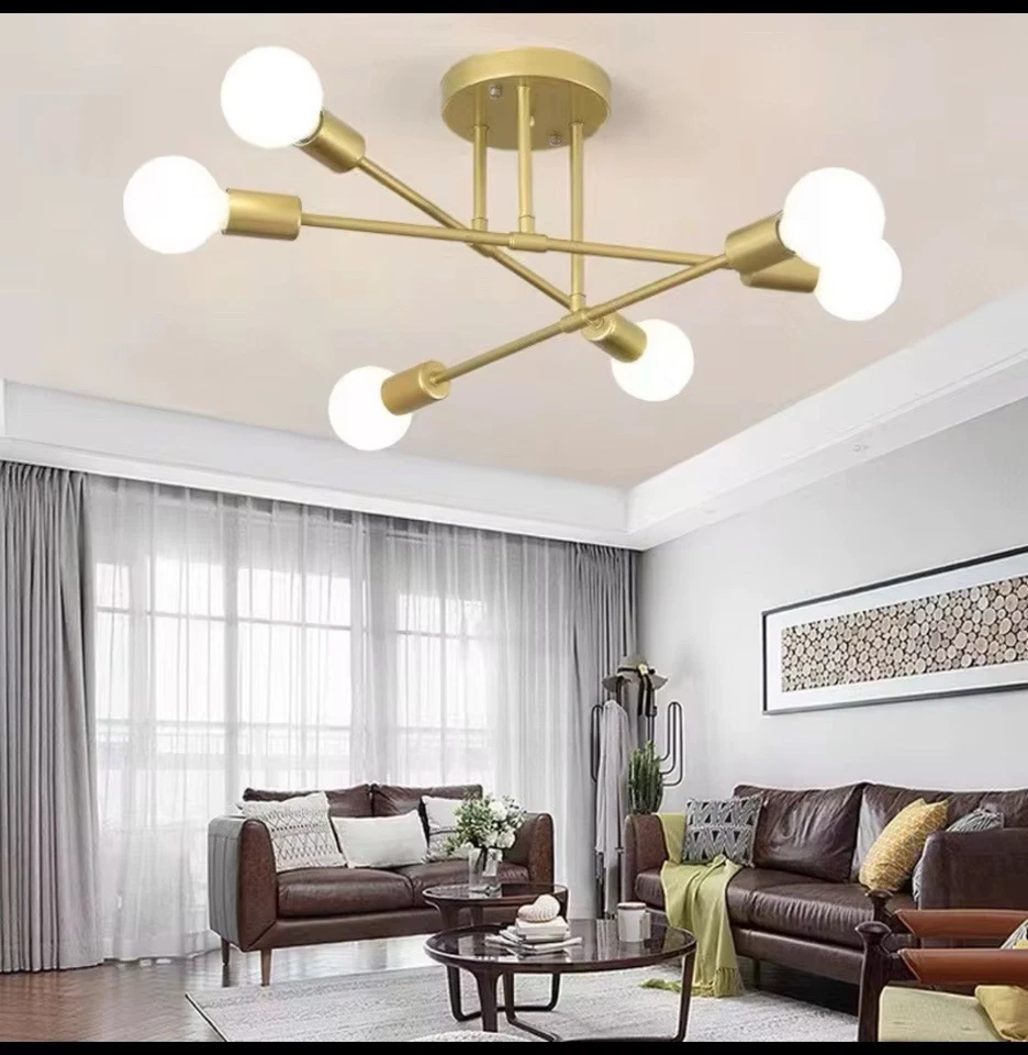 Kronleuchter, Lampe, Licht, Wohnzimmer, privat, modern, Gold  - Bild 4 von 4