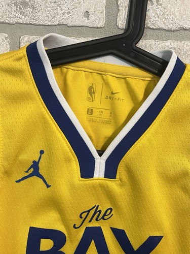 Maglia Golden State Warriors Klay Thompson #11 Jordan Swingman bambino piccola gialla - Foto 10 di 15