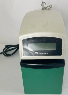 AcroPrint ETC Time Clock Key Included - Powers on but not working properly.
