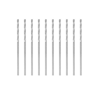 10 Pcs 1mm High Speed Steel Drill Bits, Fully Ground 34mm Length Drill Bit