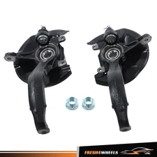 Front L+R Steering Knuckle & Wheel Bearing Hub Assy For 08-12 Honda Accord 2.4L