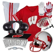 Wisconsin Badgers Kids NCAA 11pc Deluxe Football Uniform Set, Medium