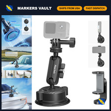 Suction Cup Mount for Action Cameras - Car Mount for GoPro Insta360 Accessorie