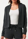 TRAVIS MATHEW WOMEN'S HEATHER BLACK CLOUD ZIP HOODIE SMALL OR LARGE GOLF NEW