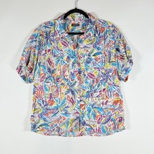 Vintage Esprit Women Small Shirt Tropical Eur...