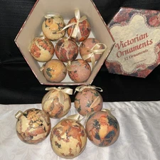 Vintage Victorian Ornaments By C&F Enterprises! 1995. 3” D. Set Of 12.