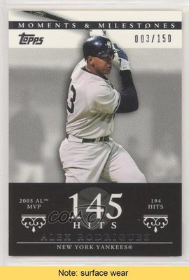 2007 Moments & Milestones 3/150 Alex Rodriguez (2005 AL MVP 194 Hits) READ 0a3