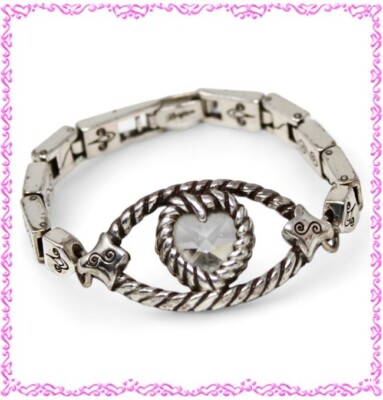 Brighton Kristel Heart Retired Crystal Bracelet 7