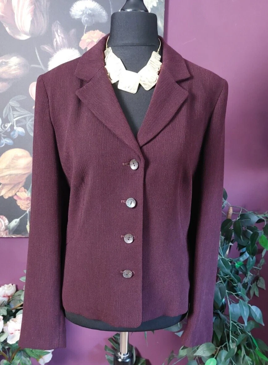 KALIKO British made lined blazer jacket SIZE 18 PLUS size XL FREE