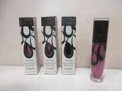 BENEFIT ULTRA SHINES LIP SHINE WILD CHILD 0.17 OZ BOXED LOT OF 3